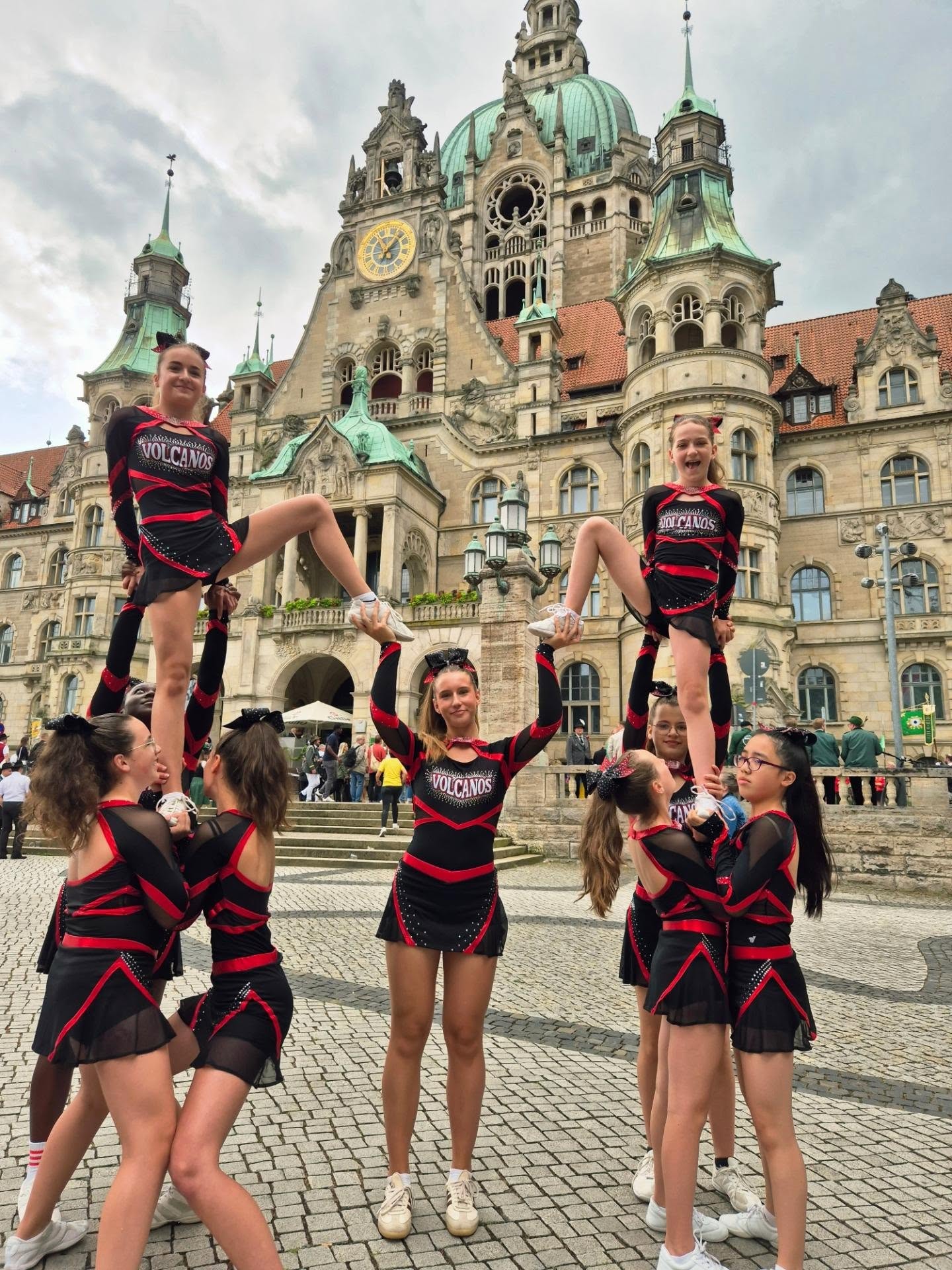 Stunt vor dem Neuen Rathaus Hannover